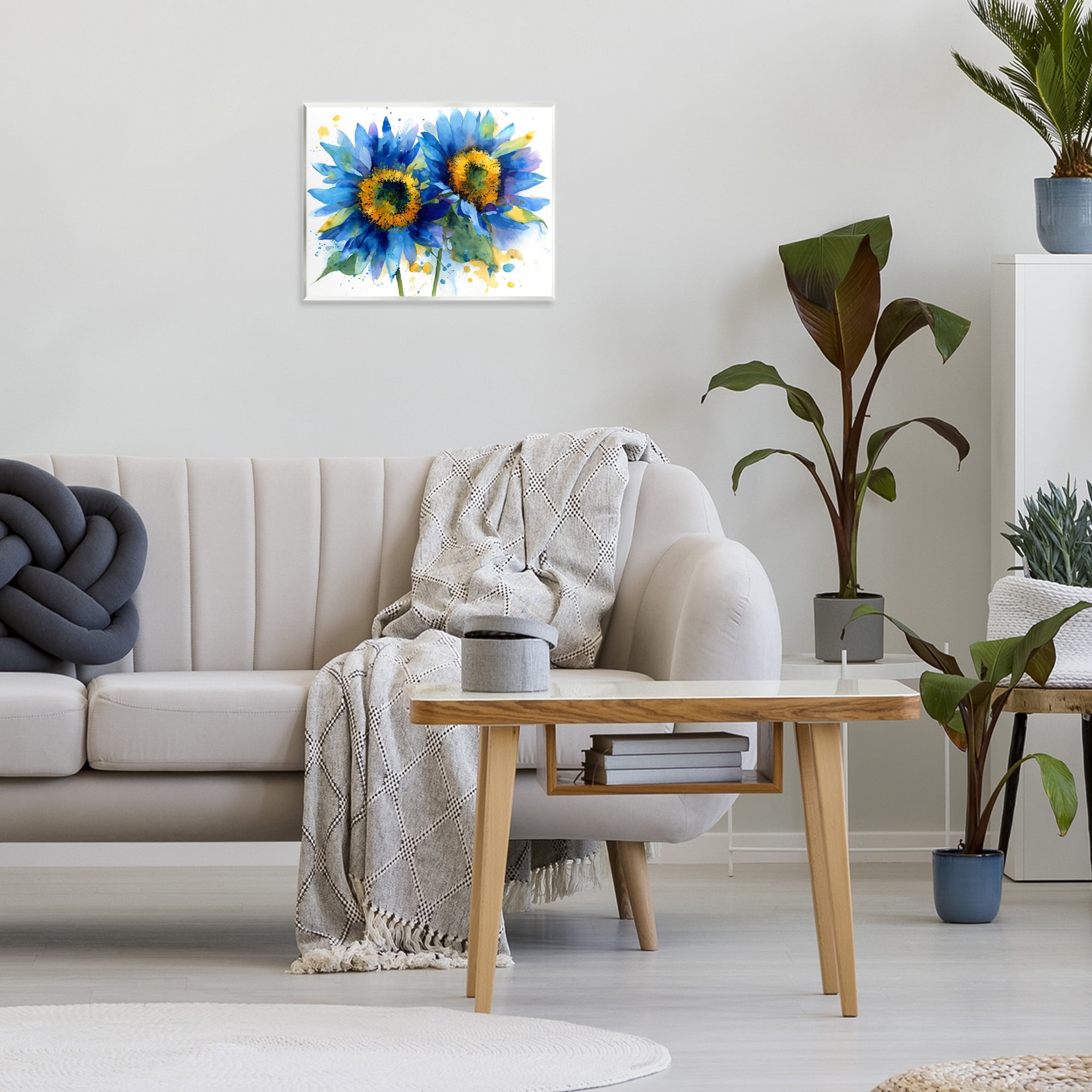Stupell Industries Blue Sunflowers Bouquet Wall Plaque Art, design by Franklyn Gregory