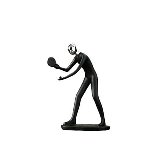 Nordic Simple Black Character Resin Iron Metal Handmade Crafts Decoration Furnishing for Club Coffee Office Household Decoration Gift Vintage Adornment