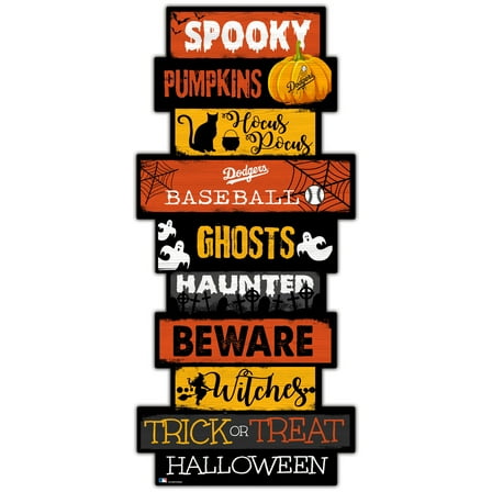 Los Angeles Dodgers 24'' Halloween Celebration Stack Sign