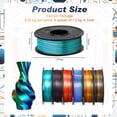 thumbnail image 2 of Filamento Pangda Multicolor PLA para impresora 3D, 1,75 mm y 1,5 kg, 2 of 6