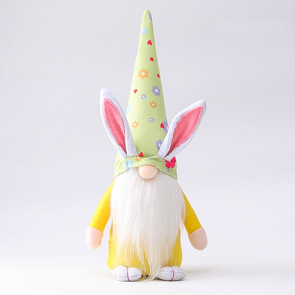 Kepooman Kids 13" Long Hat Faceless Bunny Doll for Decor Gifts, Yellow Kepooman Kids 13" Long Hat Faceless Bunny Doll for Decor Gifts, Yellow