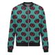 thumbnail image 4 of Chaqueta bomber con temática de Halloween para mujer, con lindos fantasmas, murciélagos y estampado de luna, informal, ligera, con cremallera, 4 of 5