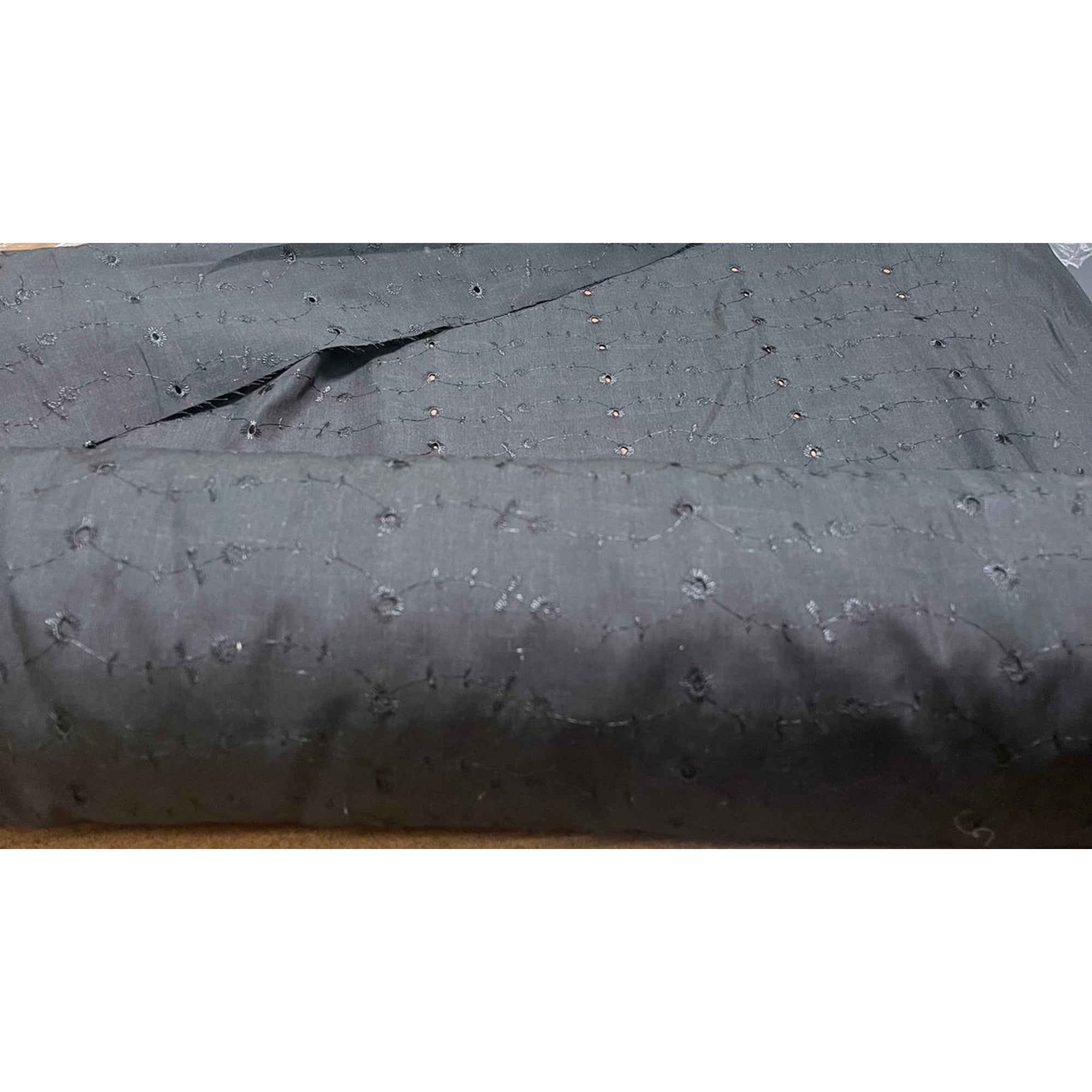 Sedona Designz 60" Wide Poly Cotton Broadcloth All Over Embroidery Eyelet Fabric by The Yard – Soft & Versatile for Apparel, Home Décor & Crafting