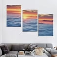 thumbnail image 4 of Nawypu  Sunrise Over Misty Sea Waters Landscape Photo Canvas Print, 12''x16''X3 Panels, 4 of 4