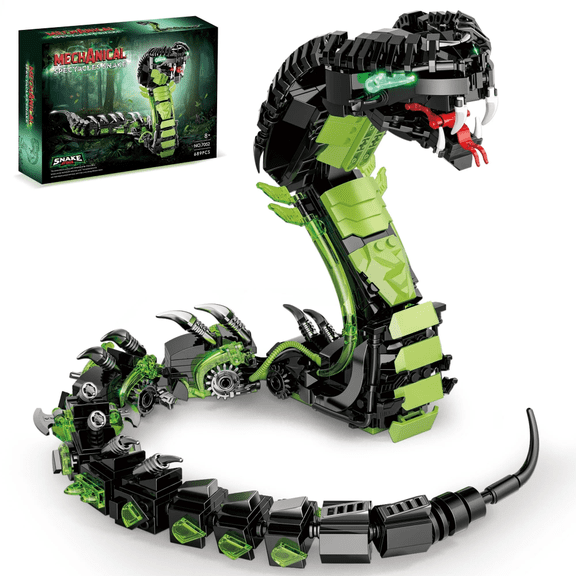 GZBrick Mechanical Spectacles snake Building Sets Animal for Adults Boy Compatible with Lego