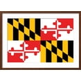 thumbnail image 2 of Art.com Maryland - State Flag Art Print by Lantern Press, Brown Frame Wall Art, 29" x 21", 2 of 5