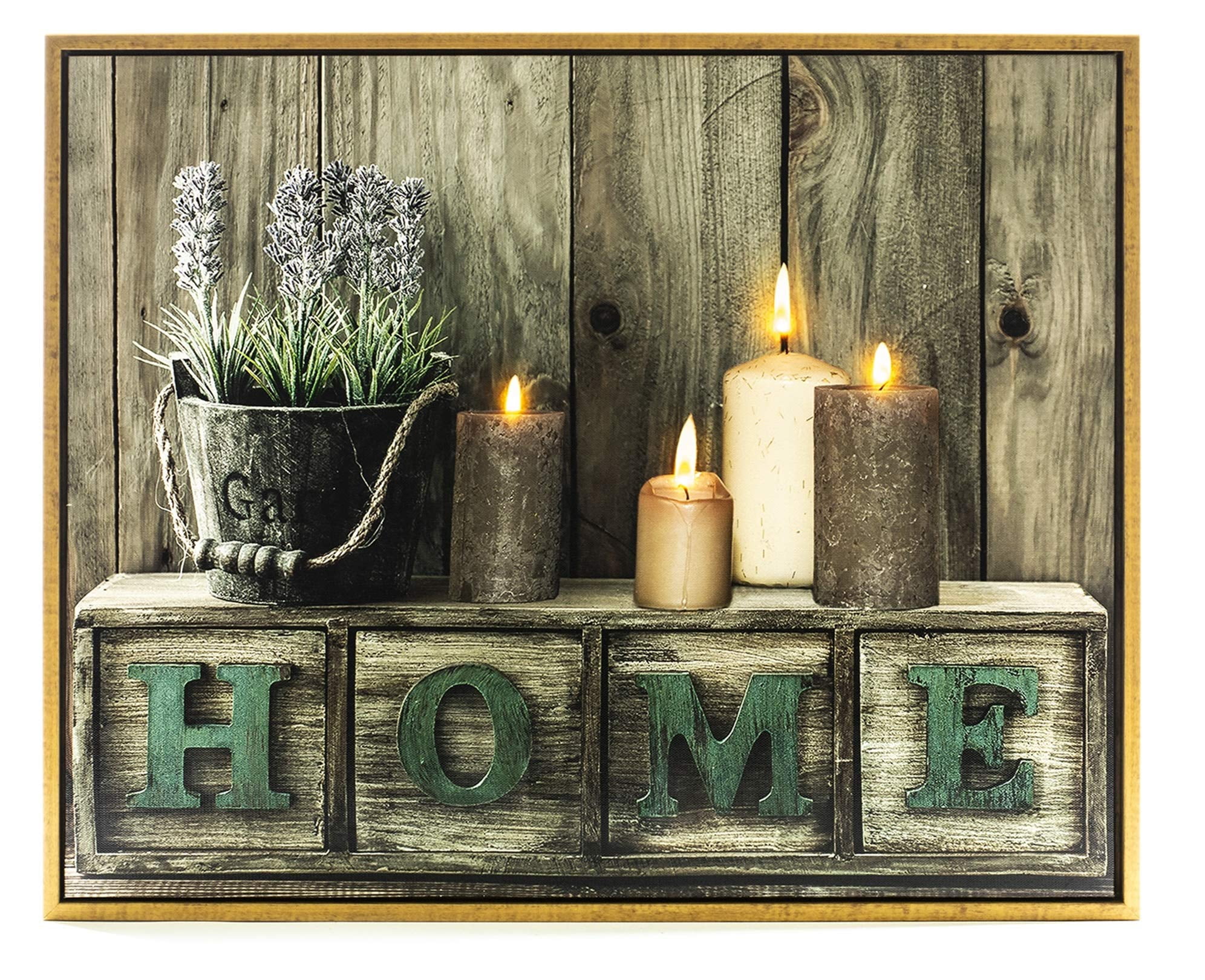 Oak Street Wholesale 20.5"x 17" Flickering LED Lighted Canvas 375