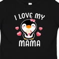 thumbnail image 4 of Inktastic I Love My Mama with Cute Penguin and Hearts Girls Baby T-Shirt, 4 of 5