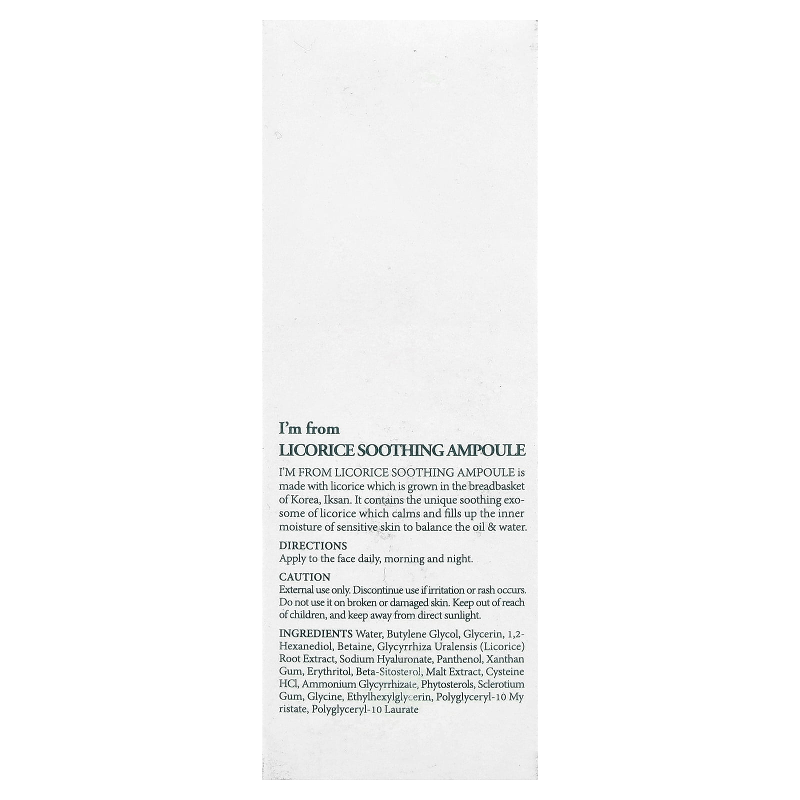 I'm From Licorice Soothing Ampoule, 1.01 fl oz (30 ml)
