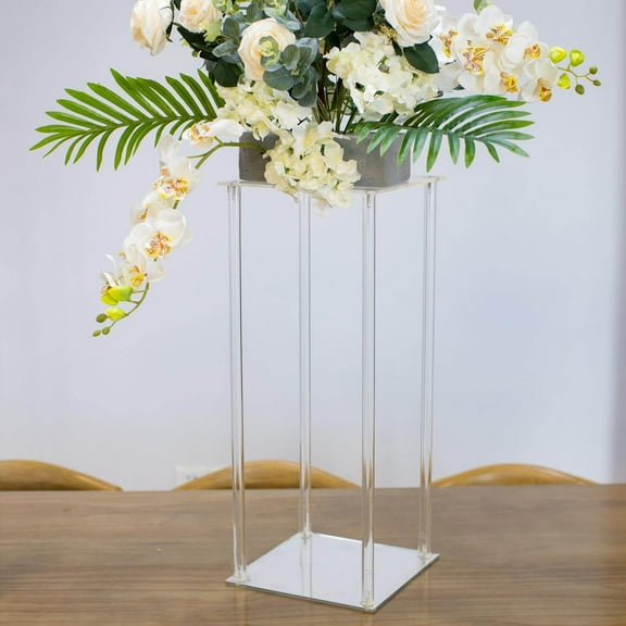 Efavormart 24" Clear Acrylic Flower Stand, Decorative Vase Table Centerpiece