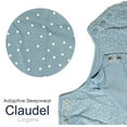 thumbnail image 4 of Claudel Chemise de Nuit Adaptative pour Femmes, Hôpital, Bleu Ondulé Polka Dot, P/M, 4 of 4