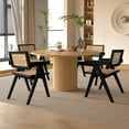 thumbnail image 2 of KithKasa Cane Dining Chairs Set of 4, Rattan Kitchen Chairs Black for Dining Room with Armrest, 2 of 8