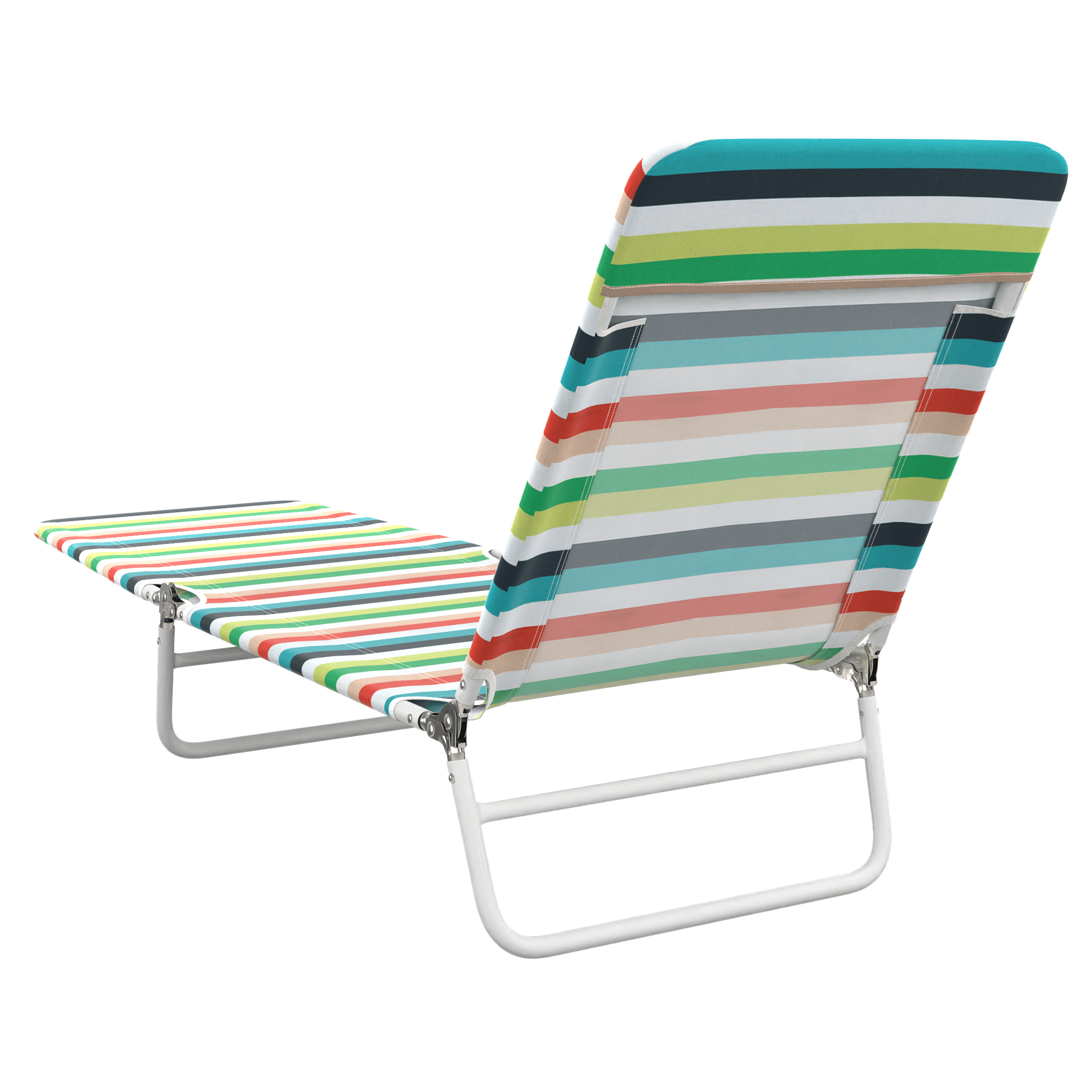 Mainstays Steel Folding Beach Lounger, Multi Stripe