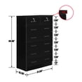 thumbnail image 2 of Home Furniture Cindy 7 Drawer Chest Wooden Dresser with Lock - Black, 2 of 7
