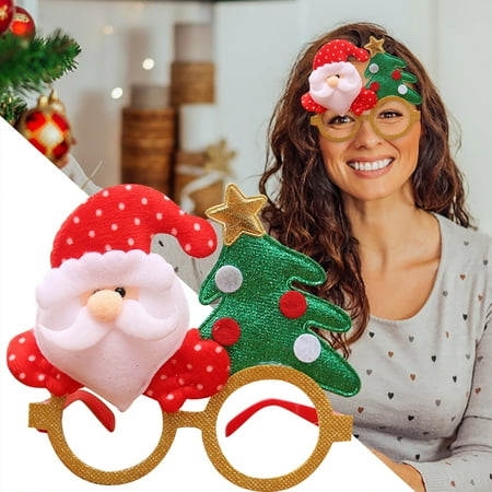 

LARUYEKO Christmas Glasses Frame Decoration Suitable for Christmas Party Holiday Suitable for Most People Christmas Decorations Ornaments Modern Christmas Décor Ornaments for Christmas