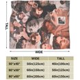 thumbnail image 3 of Timothee Chalamet Throw Blanket 60" x 50" (3 Sizes) , Lightweight, Ultra- & Comfy Flannel Blanket, Microfiber Fleece Blanket, Anti-Pilling Plush Blanket for Couch, Bed, Sofa, 3 of 7