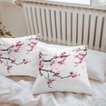 thumbnail image 7 of Waterproof Throw Pillow Covers Set of 2, 16x16 Inch Cherry Blossoms Decorative Pillowcases Outdoor Pillow Slip Cushion Covers Set for Couch Tent Pink Pastoral Modern Gradient Spring, 7 of 7