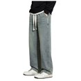 thumbnail image 1 of HBFAGFB Jeans for Men Spring and Fall Retro Loose Straight Trouser Daily Wear Demin Pants Yellow Size XXL, 1 of 7