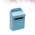 thumbnail image 6 of Masteelf 1 Pc 1 to 12 Ratio Wooden Mailbox DIY Mailbox Miniature Mailbox for Kids DIY Accessories ( Sky- blue ), 6 of 11