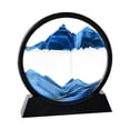 thumbnail image 1 of AMLESO Dynamic Flowing Sands Art Picture Desktop in Motion Housewarming Blue Blue Round, 1 of 8