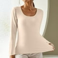 thumbnail image 2 of Women‘s Thermal Underwear Brushed Long Underwear Set Cold Weather Pajama Tops, 2 of 5