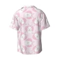 thumbnail image 4 of Goofa Cute Rabbit Printed Men's Casual Short-sleeved Shirt,Lightweight Breathable Button-down,Summer Casual men's top,Versatile Fashion shirt-Small, 4 of 7