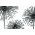 thumbnail image 3 of Decmode Contemporary 10, 14 And 18 Inch Silver Tin Spiked Sculptures - Set of 3, 3 of 3