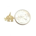 thumbnail image 2 of 14k yellow Gold tiny elephant Pendant charm unisex good luck fine jewelry 0.8g, 2 of 12