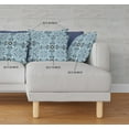 thumbnail image 4 of Sapphire White Cloverleaf Boho Suede Throw Pillow, 4 of 4