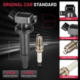 thumbnail image 2 of BDFHYK Ignition Coil Pack UF247 and Iridium Spark Plugs 4503 Compatible with Chevy Prizm Pontiac Vibe Toyota Celica Corolla MR2 Spyder Matrix 1.8L L4, Sets of 4, 2 of 8