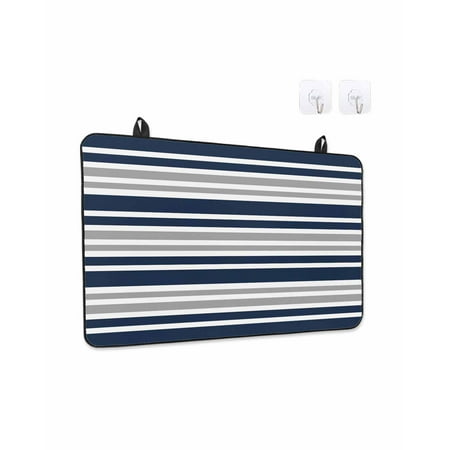 Stove Top Covers for Electric Stove Dark Blue Gray Kitchen Glass Ceramic Electric Cooktop Covers 31 x24 Horizontal Stripe Minimalist Geometric HeatResistant Oven/Countertop/Dishwasher Protector