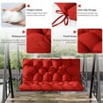 thumbnail image 5 of Kimunuk Outdoor Porch Swing Cushion, 47" X 40" X 5" Waterproof Bench Chair Replacement Cushion with 6 Ties for Patio, Red, 5 of 7