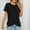 Black, variant on Womens Tops , Womens Cotton Tops Summer Casual Short Sleeve Wrap Shirts Twist Front Cowl-Neck Tops Dressy Blouse Tee Shirt ,