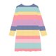 thumbnail image 5 of Odeerbi Niñas Manga Larga Ballet Skater Vestido Rainbow Striped Stretchy Twirly A Line Vestido Escuela Recital Cuello Redondo Vestido, 5 of 5