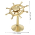 thumbnail image 2 of LEORX  Ship Steering Wheel Brass Rudder Ornaments Vintage Style Office, 2 of 8
