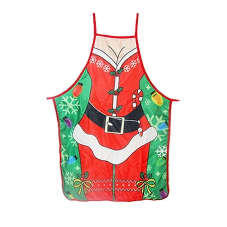 

Gzztg Christmas Decorations Merry Apron Decoration Elk Xmas Kitchen Accessory Home