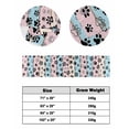 thumbnail image 6 of Xipuska Pink Blue Paw Print Bed Runners for Twin Size Bed, Decorative Bed Throws for Foot of Bed, Vintage Farmhouse Rustic Wooden Grain Bed Runner Sofa Throw Bedding Scarf Slipcover for Bedroom, 6 of 6