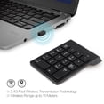 thumbnail image 3 of Numeric Keypad Wireless USB Number Pad 2.4GHz 18 Key Mini Portable Data Entry Number Pad for Laptop Desktop PC Computer Surface pro Notebook, 3 of 4