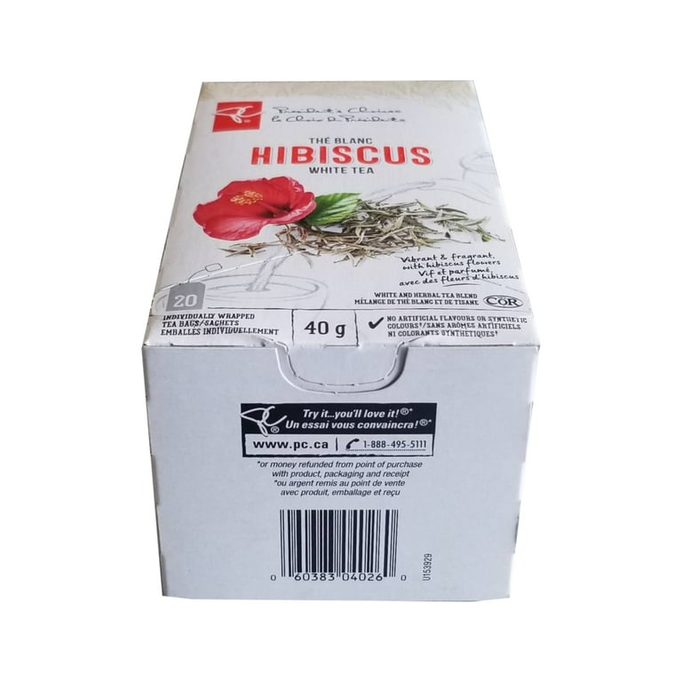 President's Choice Hibiscus White Tea, 20ct, 40g/1.4 oz - Walmart.com