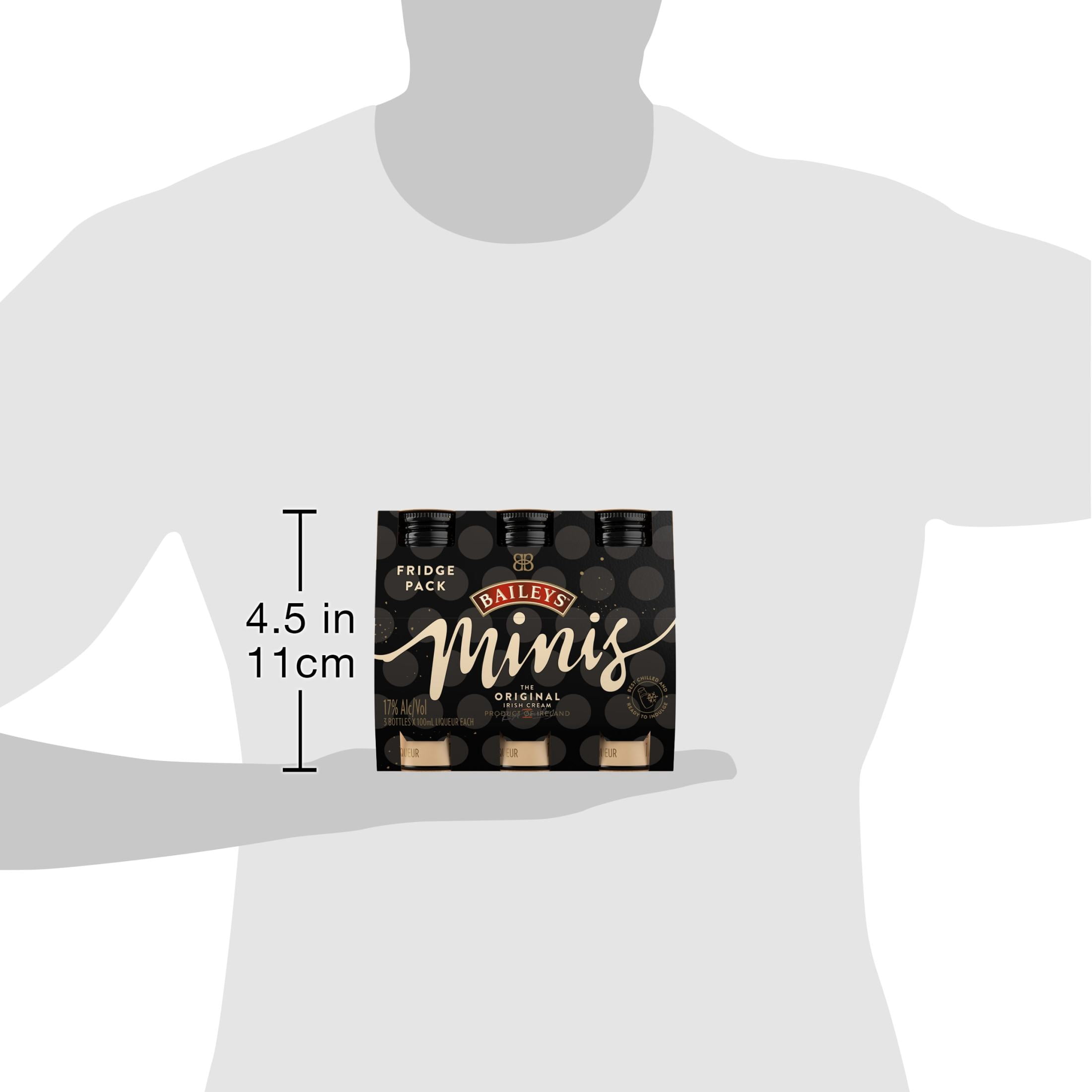 Baileys Minis The Original Irish Cream Liqueur, 100 mL (3 Pack), 17% ABV