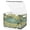 Bustling With Life, variant on Foldable Fabric Storage Bin With Handle Collapsible Basket Box Storage With Lid Organizer Light Green Checkered Design