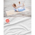 thumbnail image 4 of Beige Yoga Towel for Hot Yoga Non Slip, Retro Oil Painting Modern Abstract Art Aesthetics Yoga Mat Towel Absorbent Yoga Sweat Towels Microfiber Hot Yoga Blanket for Bikram Pilates 26"x70", 4 of 7