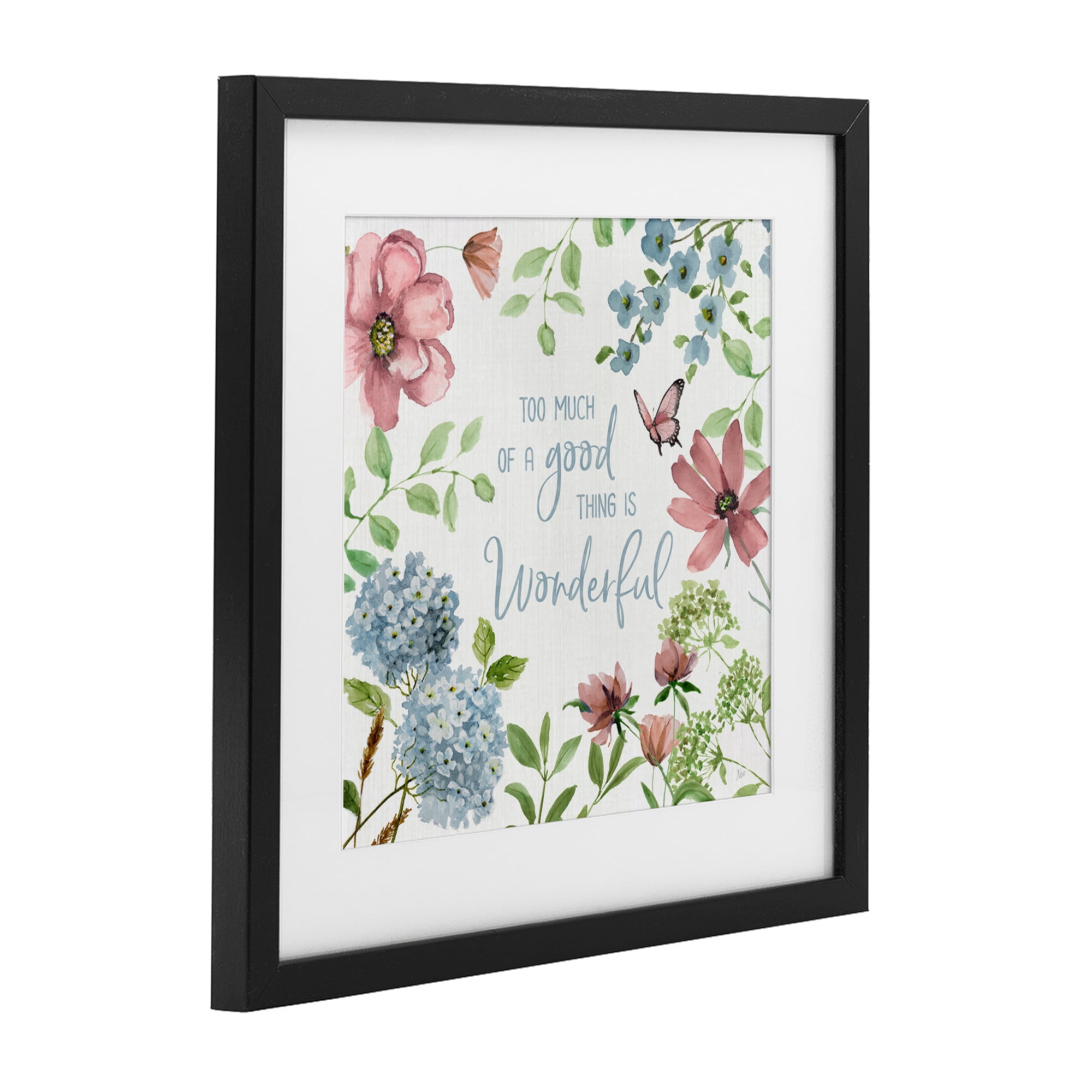 Stupell Industries Too Much Of A Good Thing Black Framed Print Under Glass, design by Nan