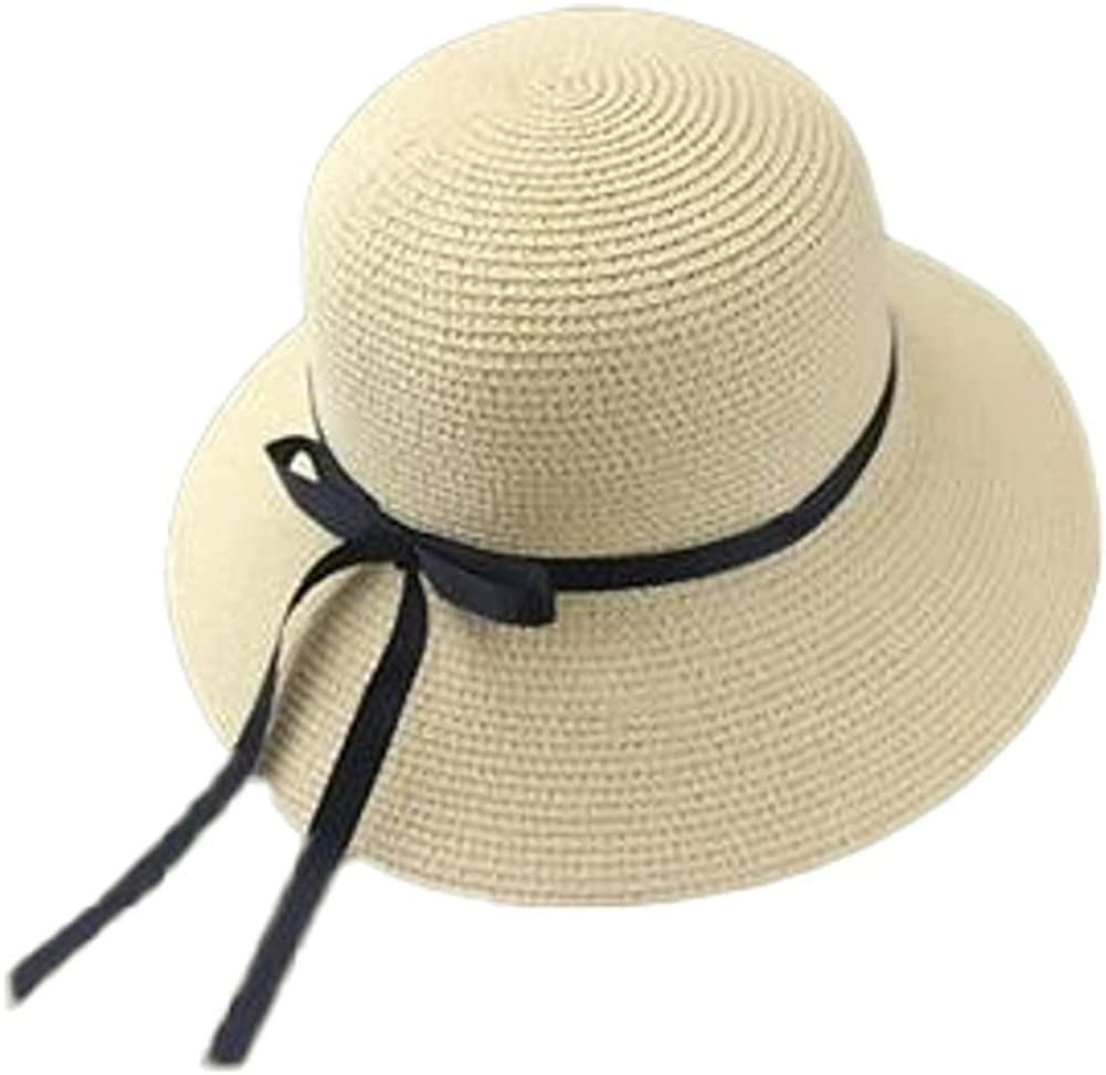 CoCopeaunts Women's Sunhat Straw Wide Brim Breathable Summer Bucket Hat