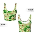 thumbnail image 5 of Naloa Avocado Green Striped Sports Bras for Women, High Support Bra with Removable Pads, Comfortable - XX-Large, 5 of 9