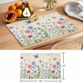 thumbnail image 6 of Spring Floral Placemats Set of 4 Pink Blue Flowers Butterfly Farmhouse Place Mats Indoor Wipeable Table Mats Washable Cloth Dining Table Placemats for Kitchen Holiday Party Home Decor 13x19 Inch, 6 of 9