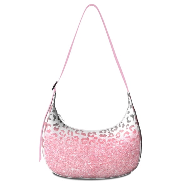 Sac Bandoulière à Pois Motif Léopard pour Femmes, Sac d'Épaule à Paillettes Imprimé Guépard avec Sangle Ajustable, Style Animal Vintage Classique, Sac en Nylon pour Voyage et Usage Quotidien
