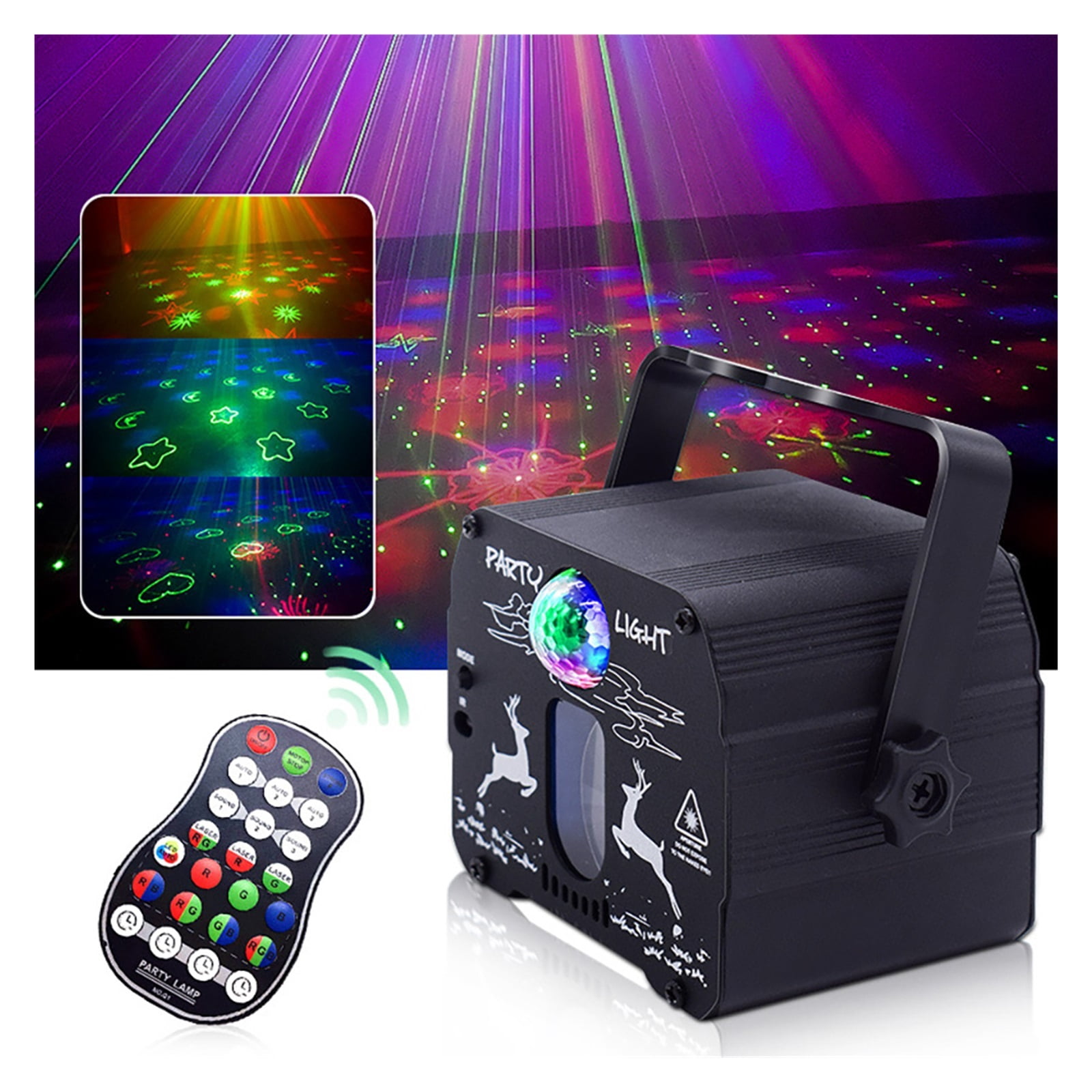 RGB Disco Lights Voice-activated DJ Bar Stage Lights Family Party Lights Wedding Christmas Halloween Decorative Lights