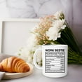 thumbnail image 2 of Work Bestie Coffee Mug,Emotional Support Coworker,Funny Mugs For Coworkers,Work Friendship Gifts,Work Bestie Nutritional Facts Coffee Mug 11oz, 2 of 5