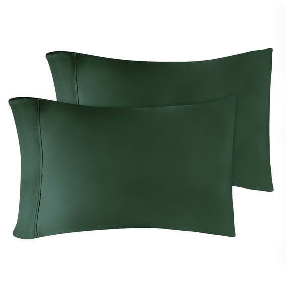 Superior Egyptian Cotton 300 Thread Count Pillowcases, Set of 2, King, Hunter Green